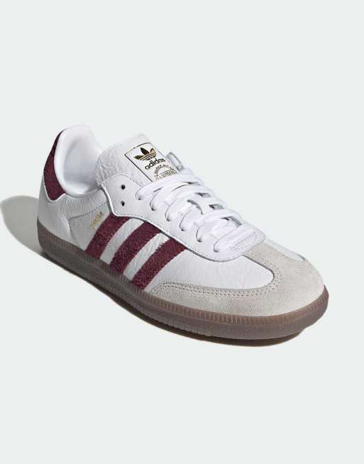 adidas Originals – Samba OG – Sneaker in Weiß und Kastanienbraun, 4 von 5