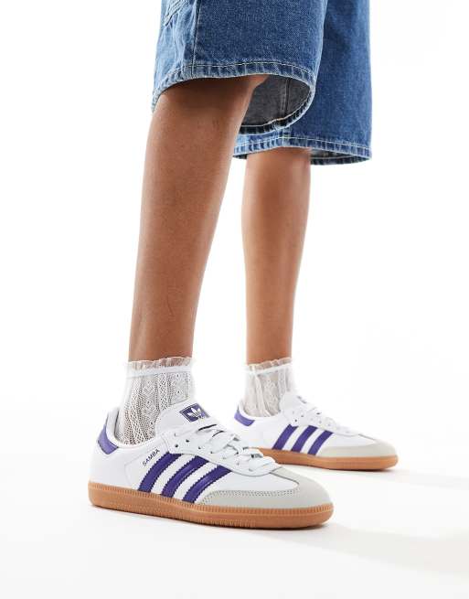 adidas Originals Samba OG Sneaker in WeiB und Lila