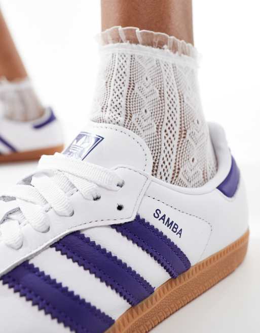 adidas Originals Samba OG Sneaker in WeiB und Lila