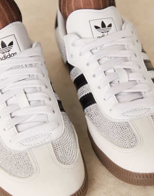 adidas Originals – Samba OG – Sneaker in Weiß und Schwarz mit Strassverzierung , 4 von 5