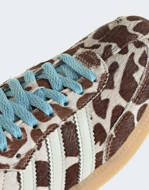 adidas Originals Samba OG Sneaker mit Giraffenmuster und babyblauen Schnürsenkeln, 4 von 4
