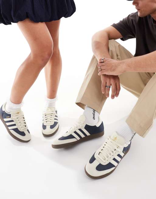 adidas Originals - Samba OG - Sneakers i marineblå/cremehvid