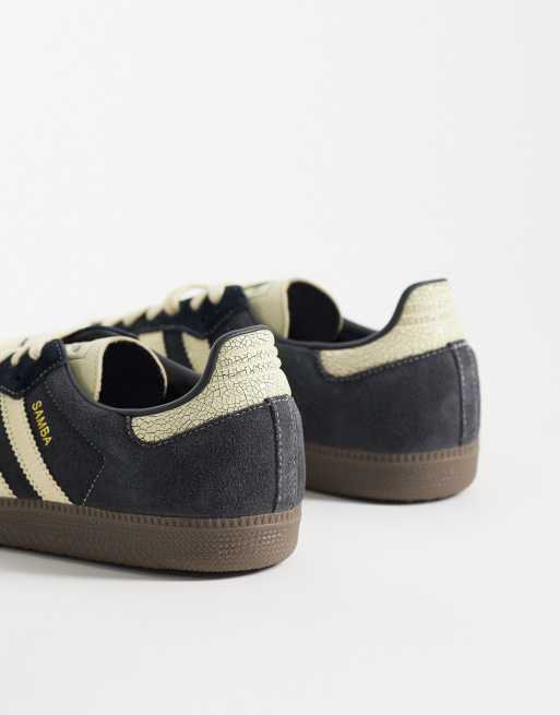adidas Originals Samba OG sneakers in black and off-white croc | ASOS