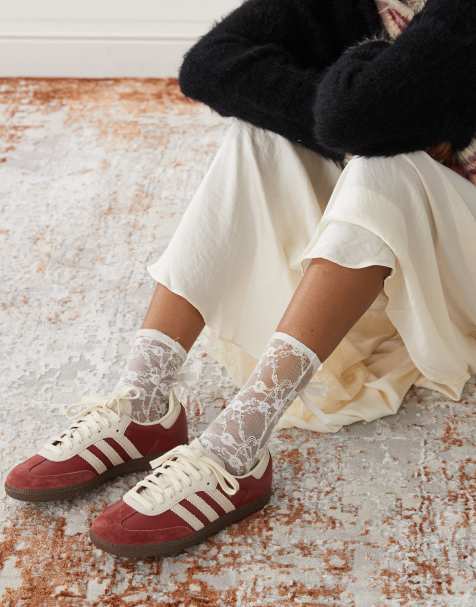 adidas Originals - Samba OG - Sneakers in bordeauxrood en beige - view 1