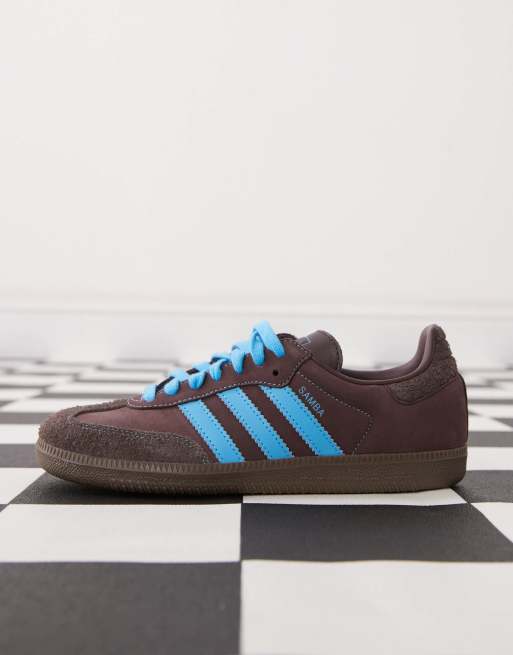 adidas Originals Samba OG sneakers in brown and blue