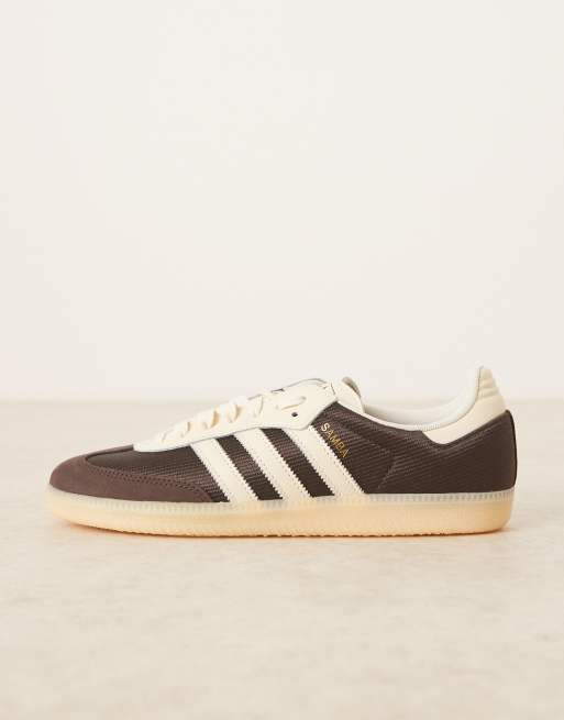 adidas Originals Samba OG sneakers in brown and off white