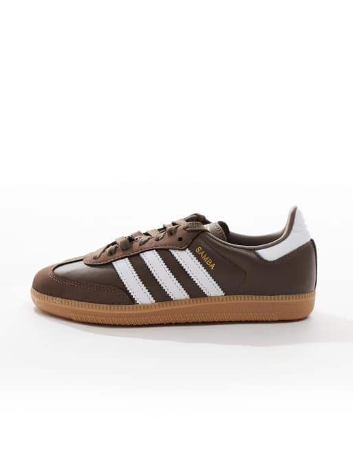 adidas Originals Samba OG sneakers in brown and white | ASOS