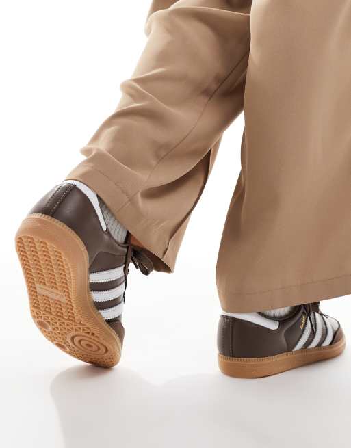 adidas Originals Samba OG sneakers in brown and white | ASOS