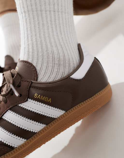 adidas Originals Samba OG sneakers in brown and white | ASOS