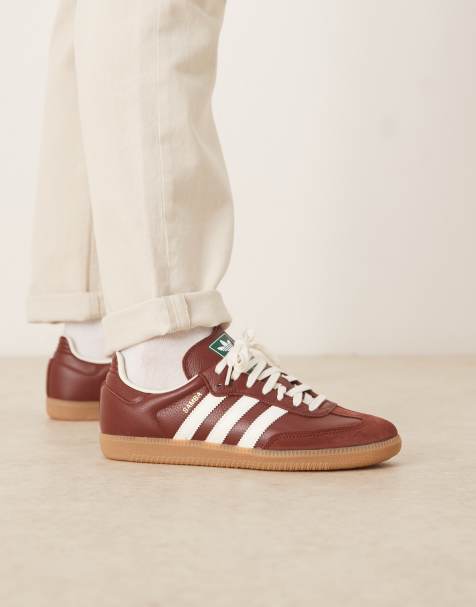 adidas Originals Samba OG sneakers in brown and white - view 1