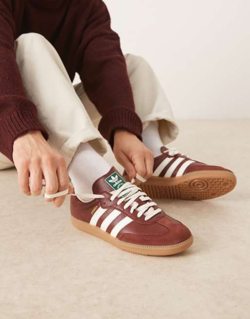 adidas Originals Samba OG sneakers in brown and white