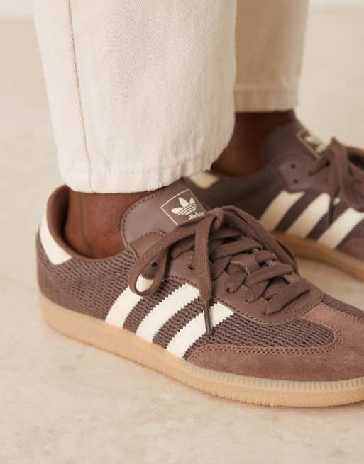 adidas gazelle silver green womens Adidas Men's Samba OG Cardboard / Chalk White / Brown Desert Low Top  Sneakers main image 1