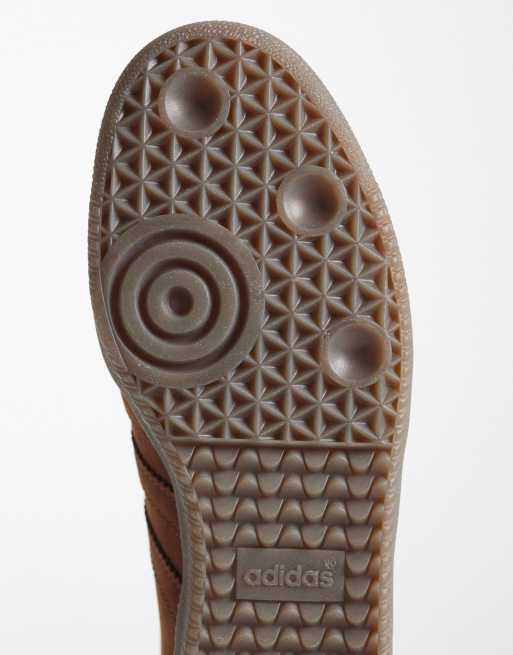adidas Samba OG - Brown / Putty Grey / Gold Metallic 10