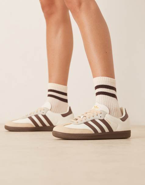 adidas Originals Samba OG sneakers in cream and brown - view 1