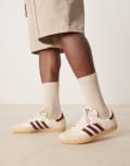 [adidas Originals] adidas Originals Samba OG sneakers in cream and burgundy-White 38 2/3 CREAM