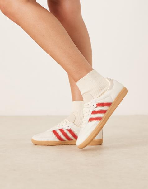 adidas Originals Samba OG sneakers in cream and red - view 1