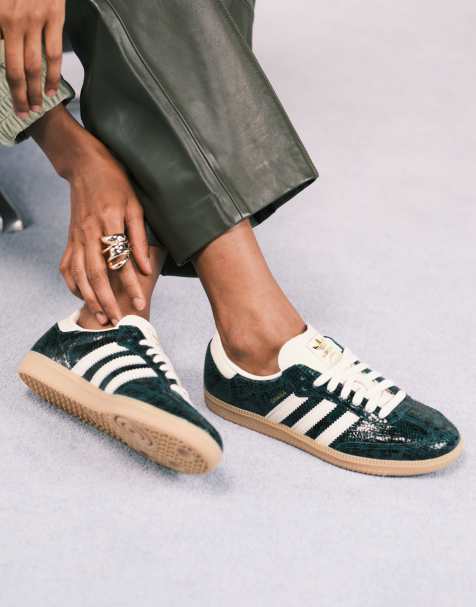 adidas Originals Samba OG sneakers in dark green snake print - view 1