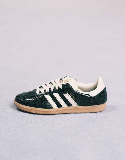 adidas Originals Samba OG sneakers in dark green snake print