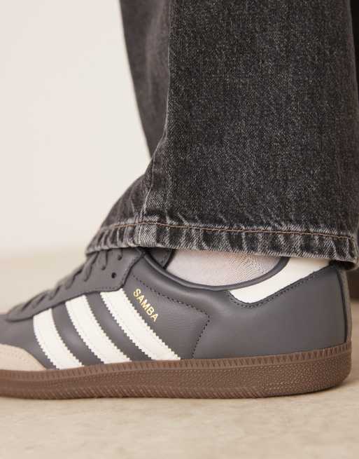 adidas Originals Samba OG sneakers in dark grey and white | ASOS