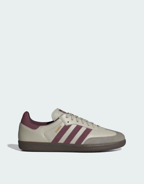adidas Originals Samba OG sneakers in gray and maroon - view 1
