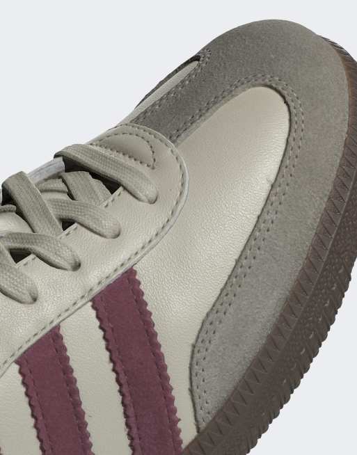adidas Originals Samba OG sneakers in gray and maroon