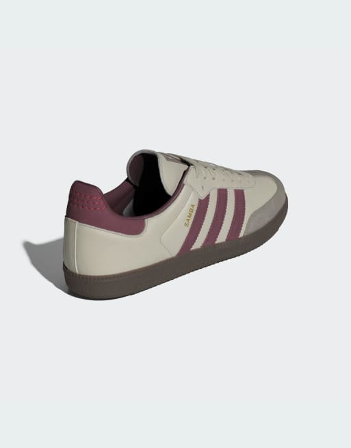 adidas Originals Samba OG sneakers in gray and maroon