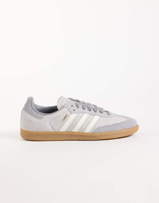 adidas Originals Samba OG sneakers in gray and off white | ASOS