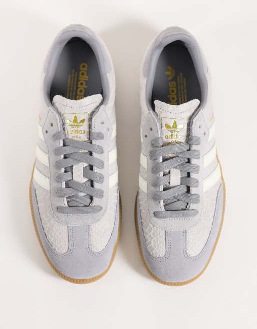 adidas Originals Samba OG sneakers in gray and off white | ASOS