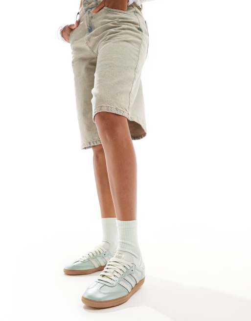 adidas Originals Samba OG sneakers in green metallic and white ASOS