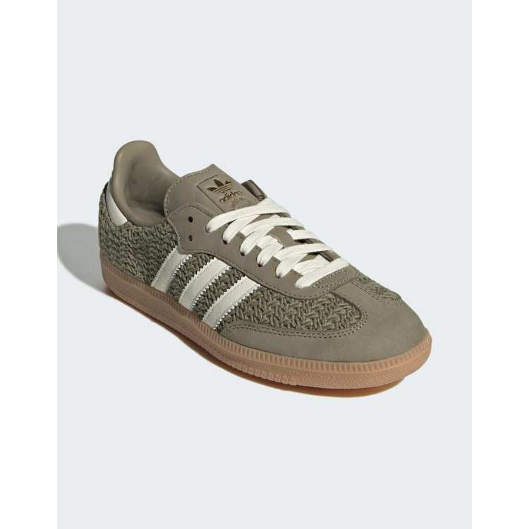 adidas Originals - Samba OG - Sneakers in groen haakwerk | ASOS
