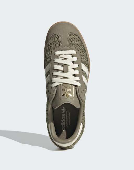 adidas Originals - Samba OG - Sneakers in groen haakwerk | ASOS