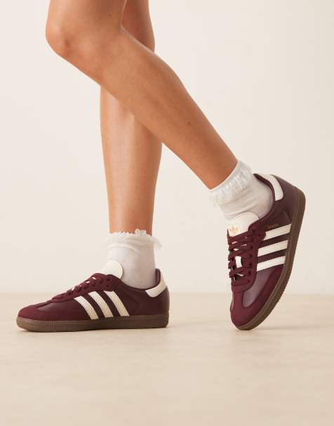 adidas Originals Samba OG sneakers in maroon and cream - view 1