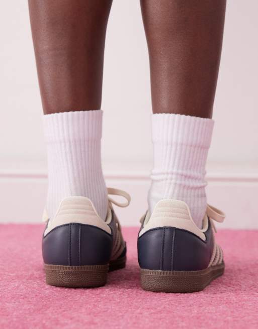 adidas Originals Samba OG trainers in navy and beige