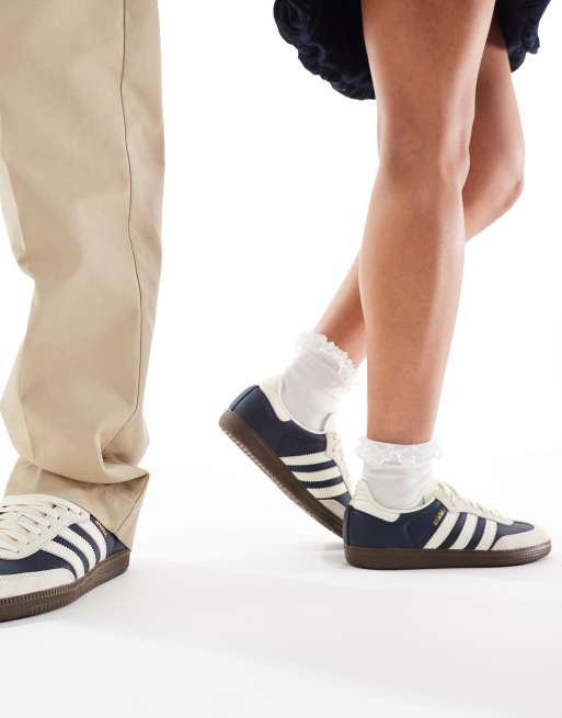 adidas Originals Samba OG trainers in navy and cream