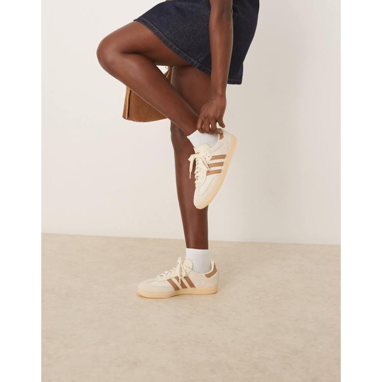 adidas Originals Samba OG sneakers in off white and brown | ASOS