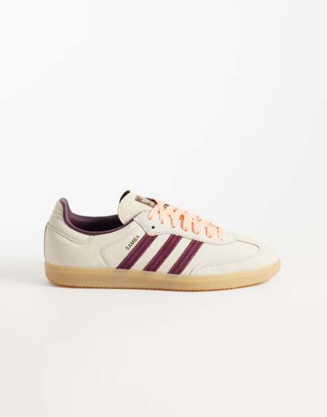 adidas Originals Samba OG sneakers in off white and burgundy - view 1