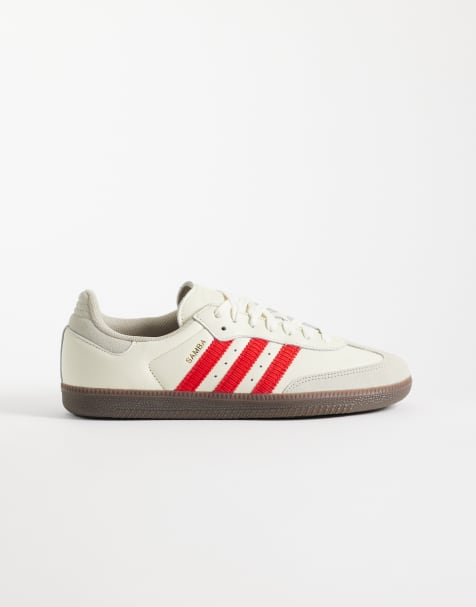 adidas Originals Samba OG sneakers in off white and red - view 1