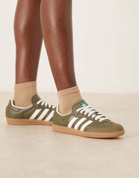 adidas Originals Samba OG sneakers in olive and white - view 1