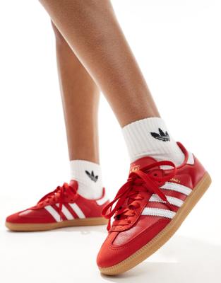 Adidas Originals Gazelle Indoor Velvet Low-top Sneakers In Red