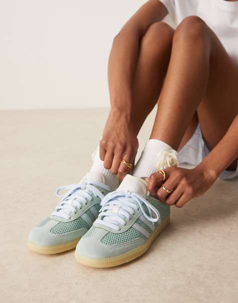 adidas Originals Samba OG sneakers in sage green tweed - view 1