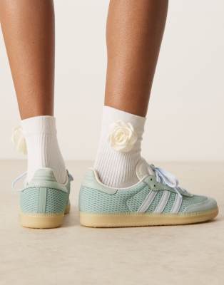 Adidas Originals Womens Adidas Samba Og Suede Low-top Trainers In Blue