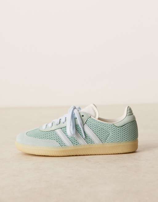 adidas Originals Samba OG sneakers in sage green tweed