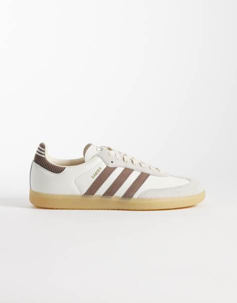 adidas Originals Samba OG sneakers in white and brown - view 1