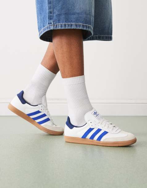 adidas Originals Samba OG sneakers in white and dark blue - view 1