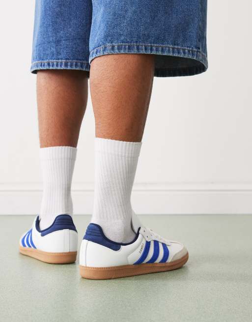 adidas Originals Samba OG sneakers in white and dark blue