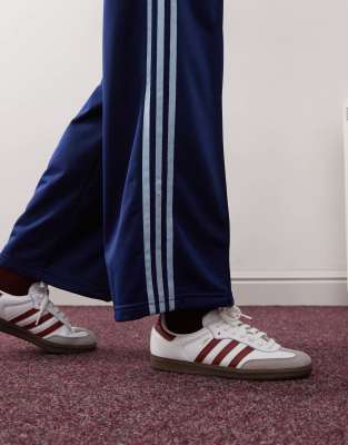 adidas Originals Samba OG sneakers in white and dark red