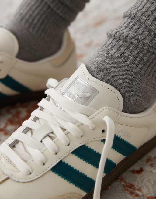 Adidas originals white and green online