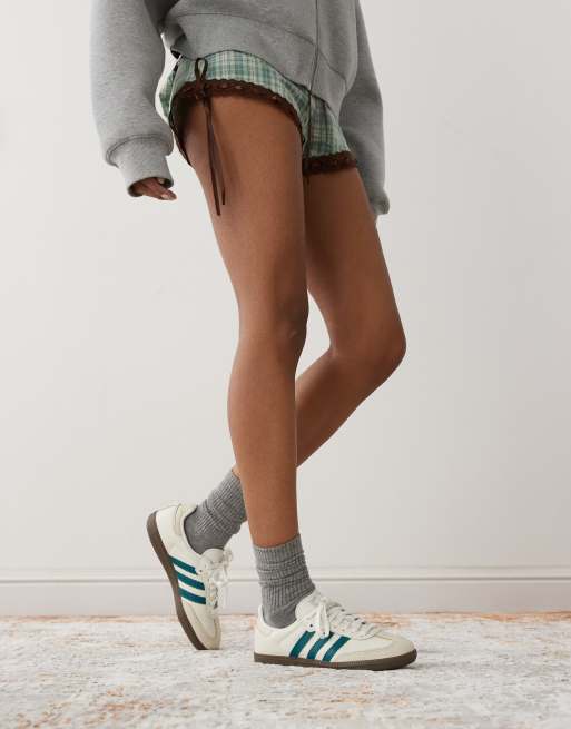 adidas Originals Samba OG sneakers in white and green