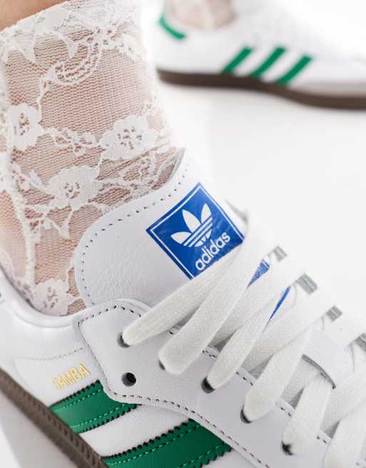 adidas gazelle silver green womens adidas Kids' Grade School Samba OG Shoes, Size 7, White