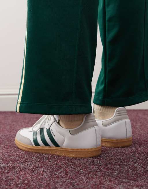 adidas Originals Samba OG sneakers in white and green
